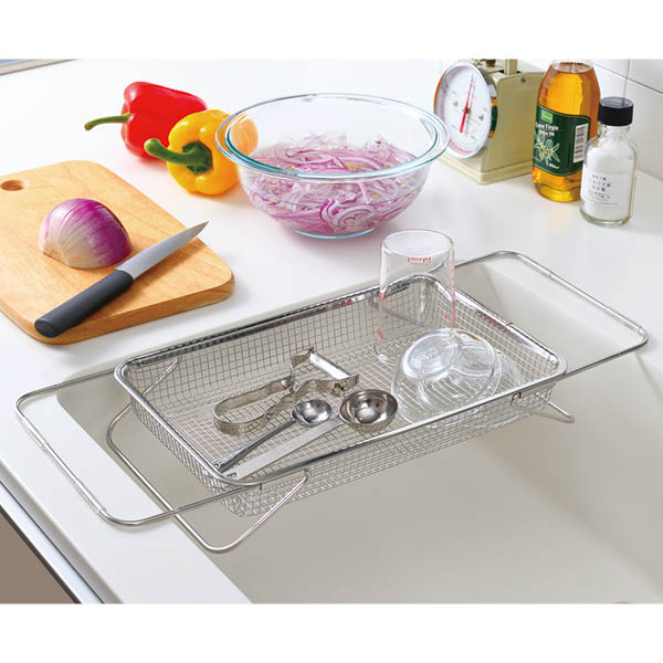 【1コごとに50Pもらえる・4/15まで期間限定】レイエ　シンクの中でも外でも水切りメッシュかご