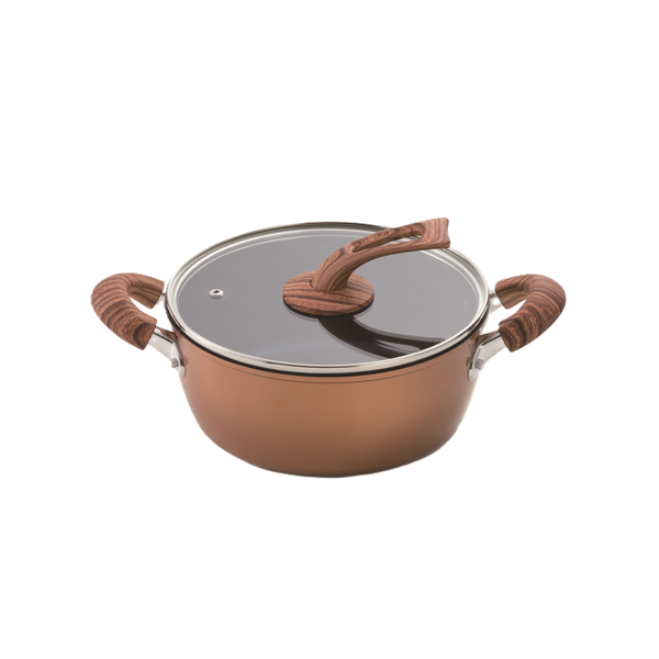 ウッドグレインIII ダイヤモンドコートシリーズ 両手鍋 22cm