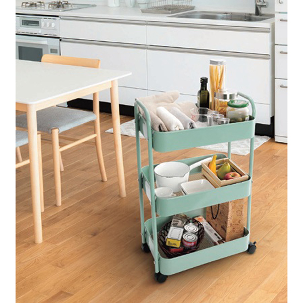 【1コごとに50Pもらえる・4/15まで期間限定】グリンデイ　組立式スチールパイプ3段ラック　