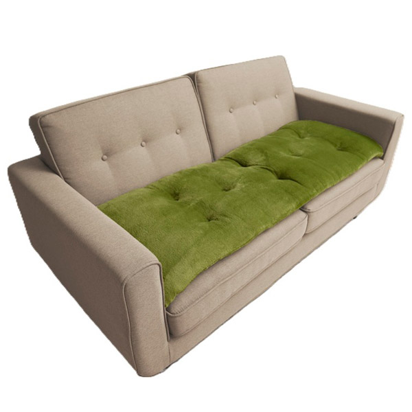 洗える！ふっくらボリュームソファパッド 3人掛け用 グリーン